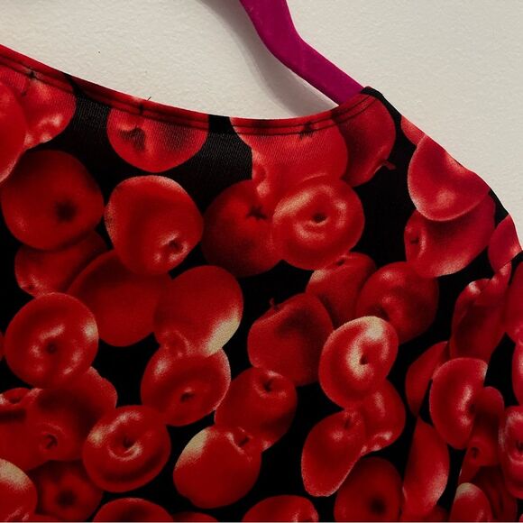 Y2K Apple Print Women’s S/M Apple picking Top - Picture 4 of 5